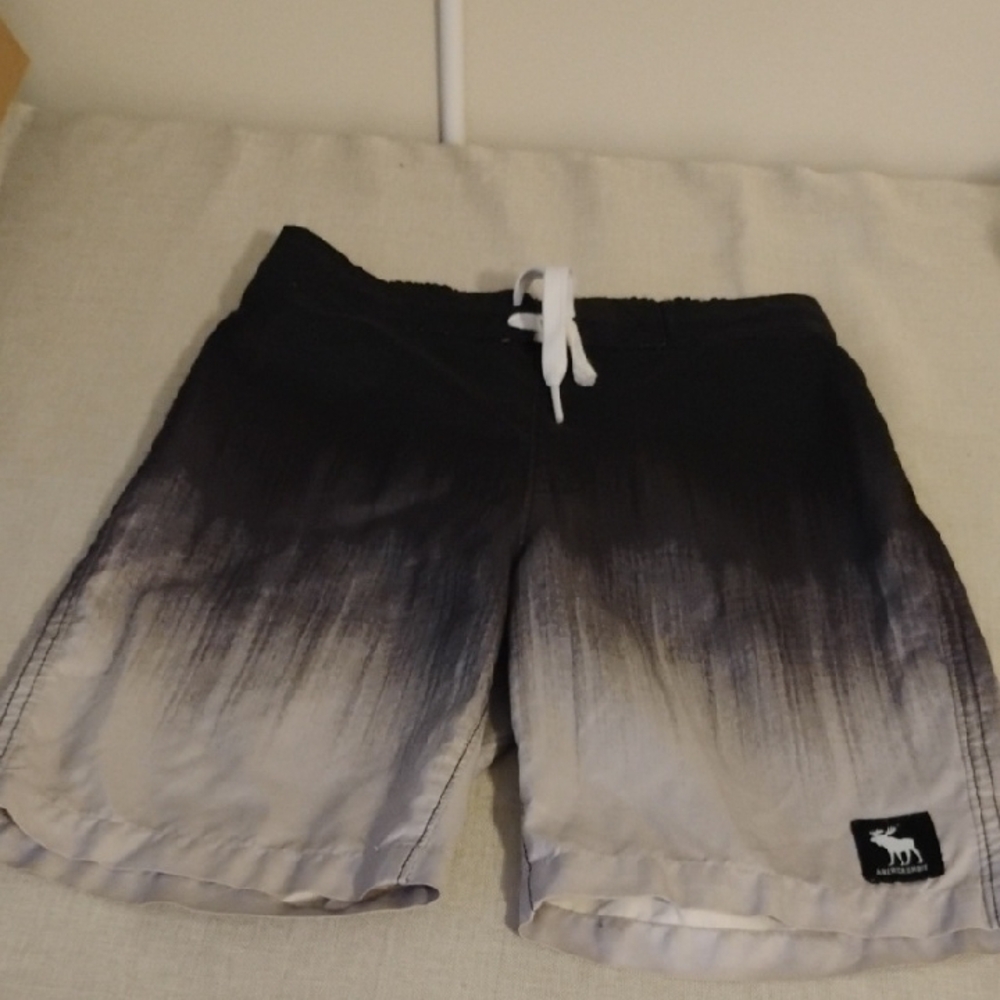 Abercrombie Kids Black and White Mesh Lined Shorts